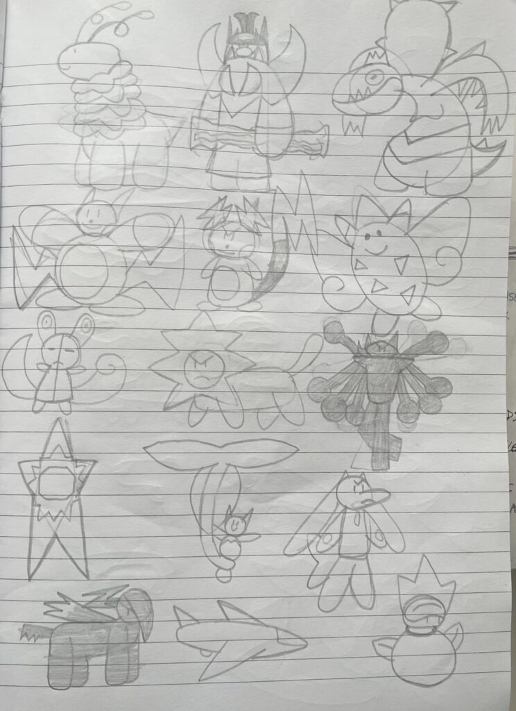 [OC] drawing every ZA mega (mega dimentions included) in the worst way possible