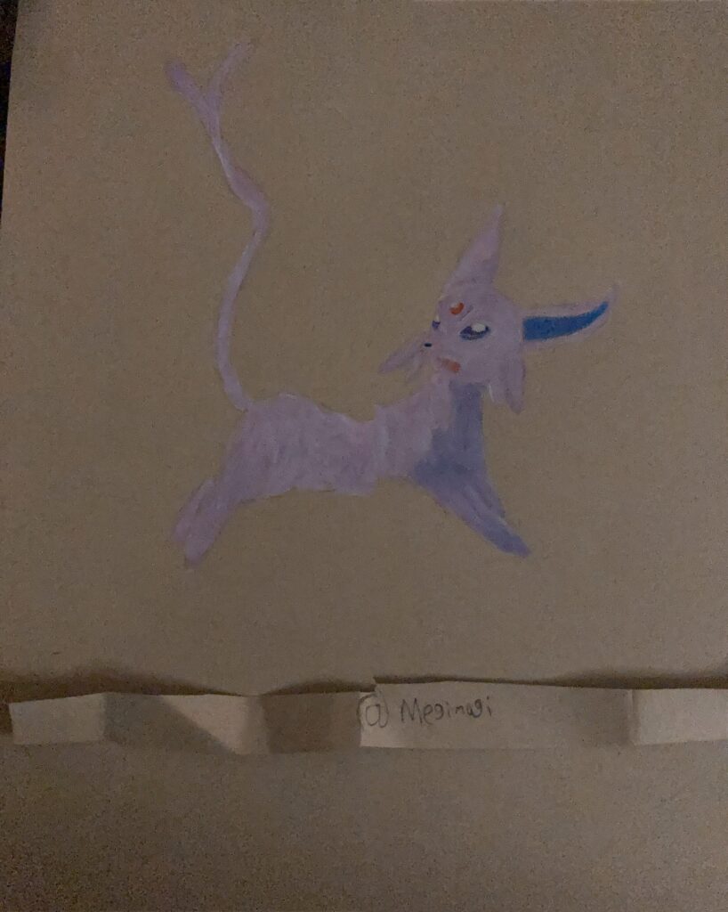 espeon color pencil practice.