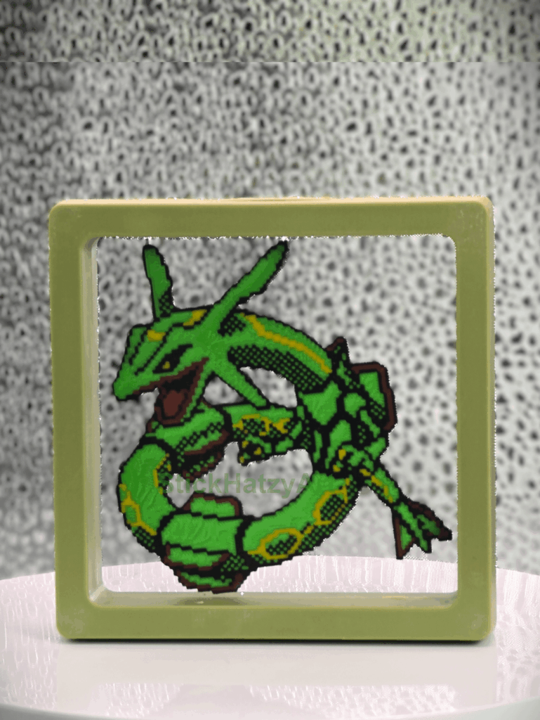 The Weather Trio in 3D Pixel Art!  Made these floating displays for my room.