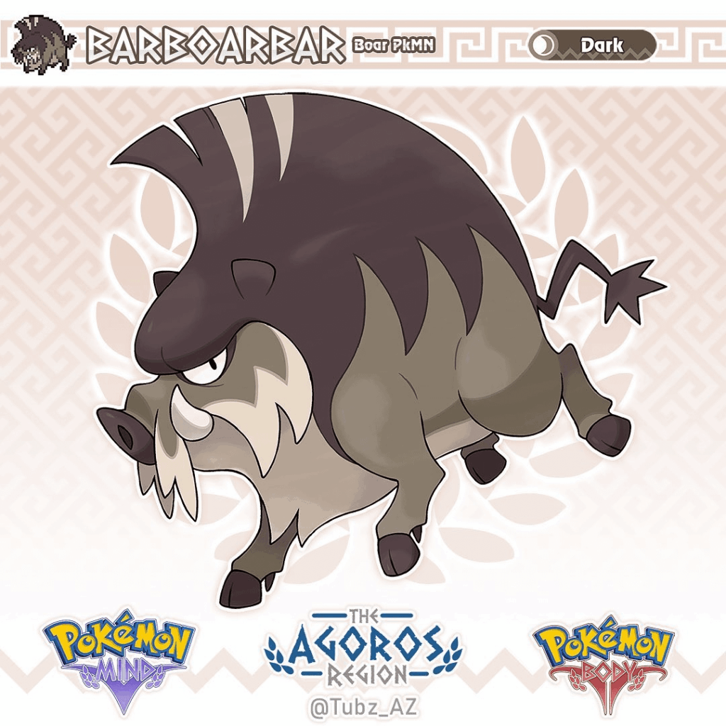 Barboarbar the boar Pokémon by tubz_az