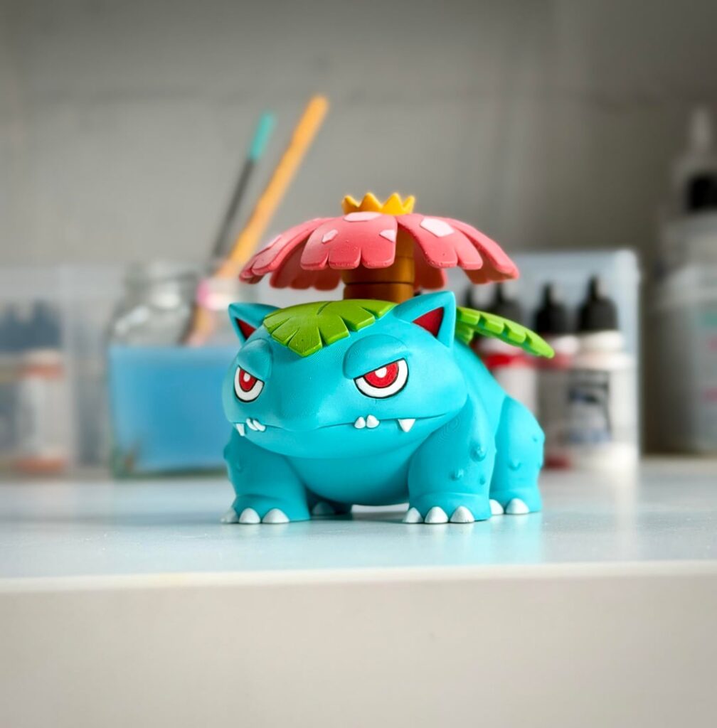 Venusaur printed and hand-painted