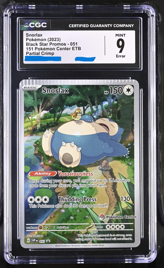 Getting this 151 PC Snorlax promo error back from CGC