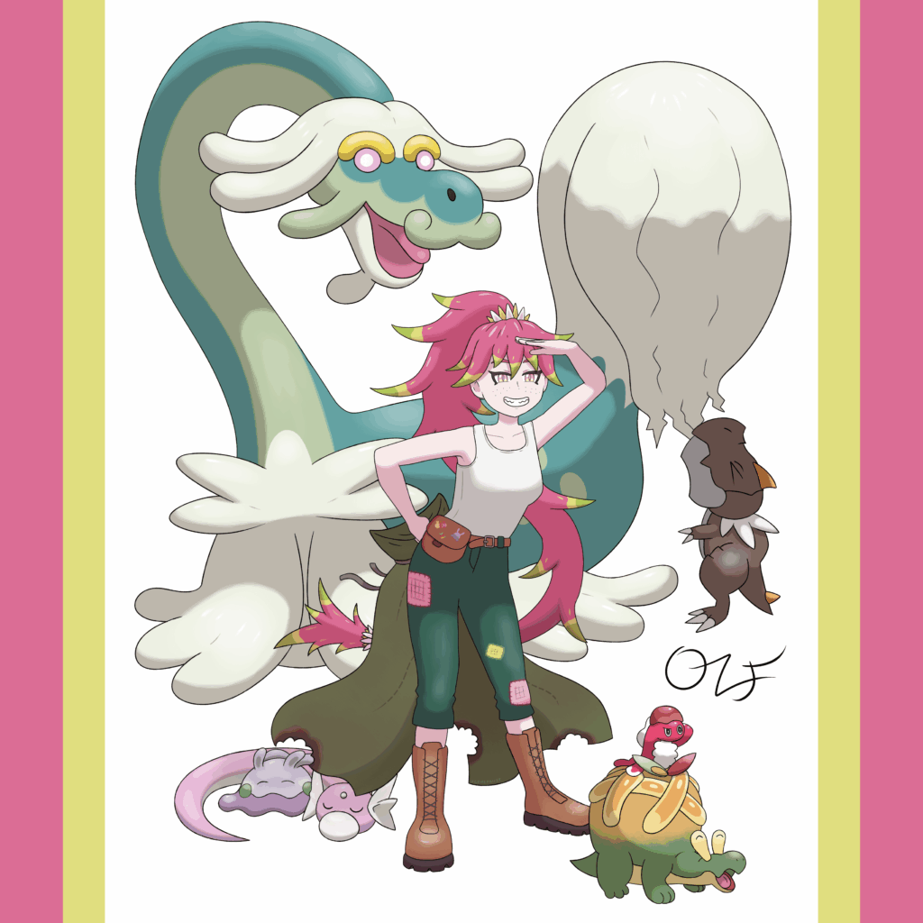 [OC] New Dragon Type Trainer Design! Inspired by Dragon Fruit