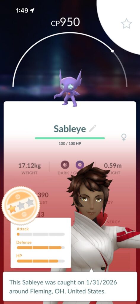 Is it worth the extra dust and candy to level up a lower CP Sableye compared to a higher CP one with slightly worse IVs? For PvP