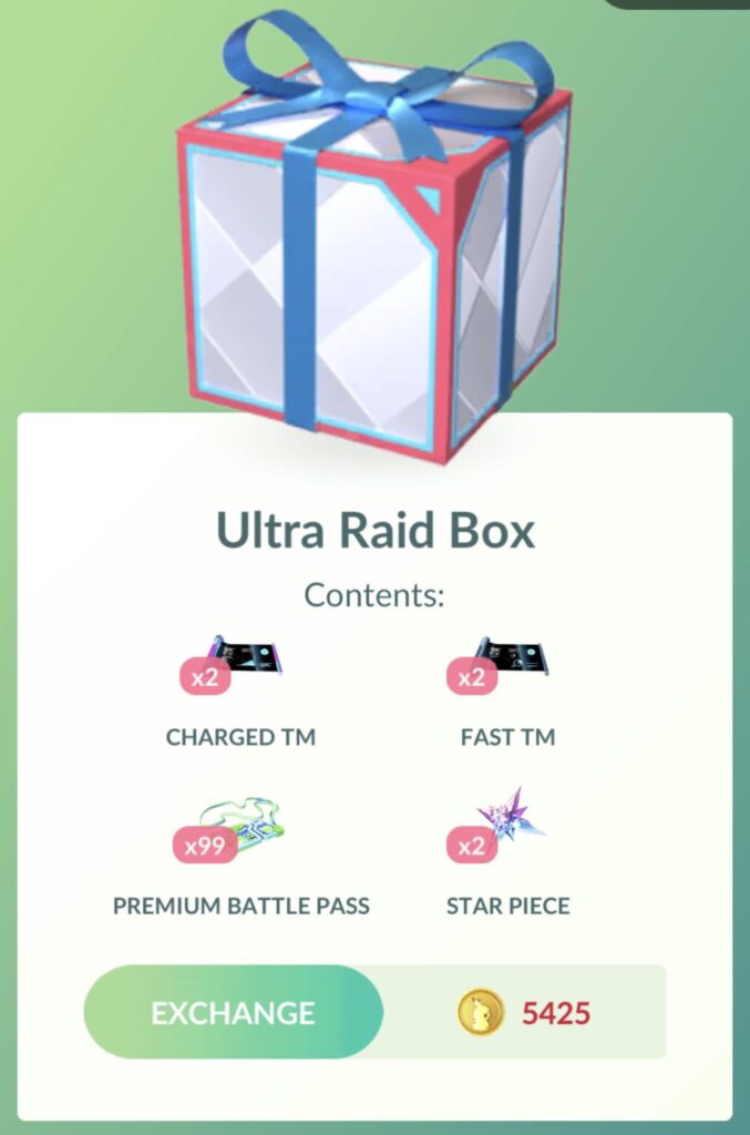 Ultra Raid Box is in the shop
