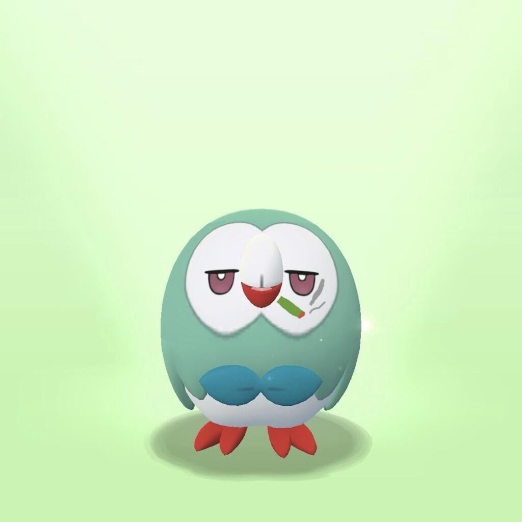 Caught my boy Rowlet at a good time