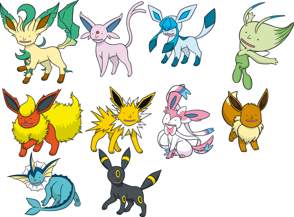 Ditto-Blobfish Eevee Evolutions with a bonus!