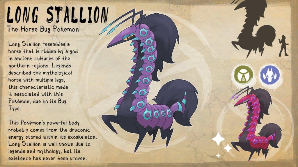 Long Stallion The Horse Bug Fakemon By @happykaos_