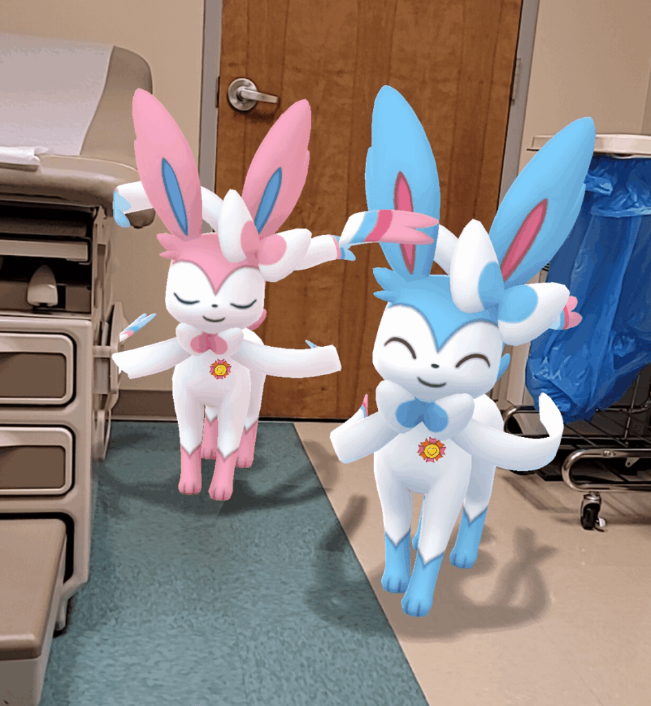 I took my two Sylveon with me to the doctor this morning