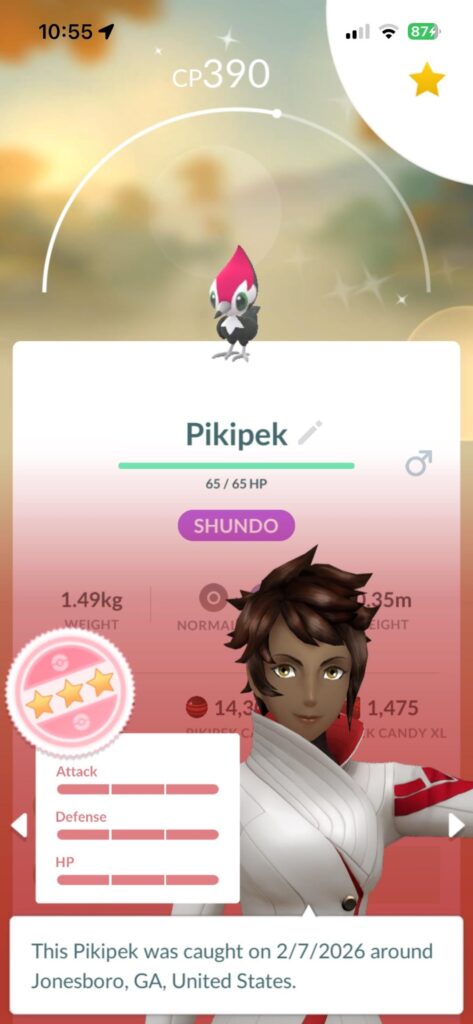 I used up all my luck right before Kalos tour..