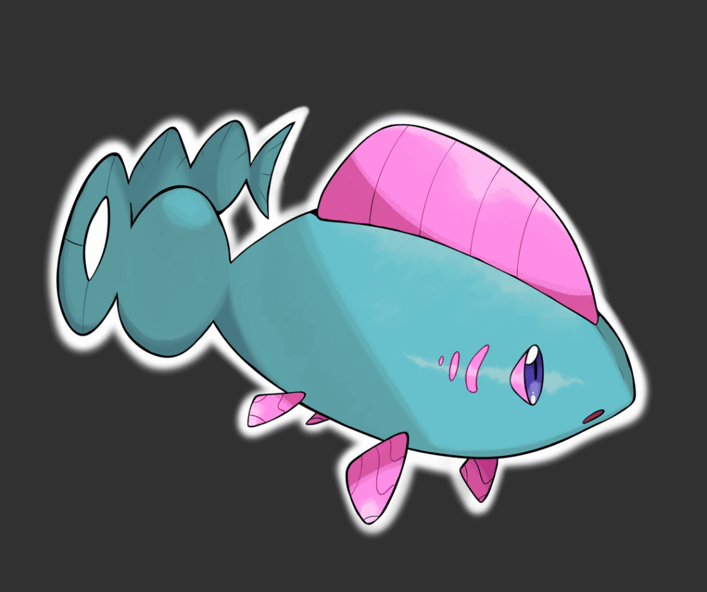 Water/psychic fish fakemon, not named yet [OC]