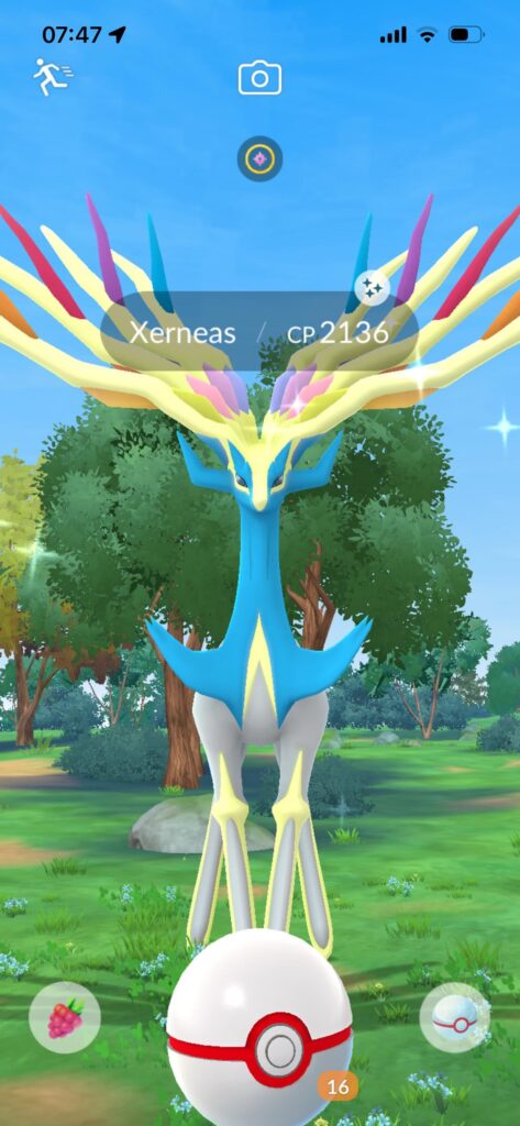 Yesterday was shiny Yveltal on 4th raid, today is shiny Xerneas on 1st raid. WOW😍