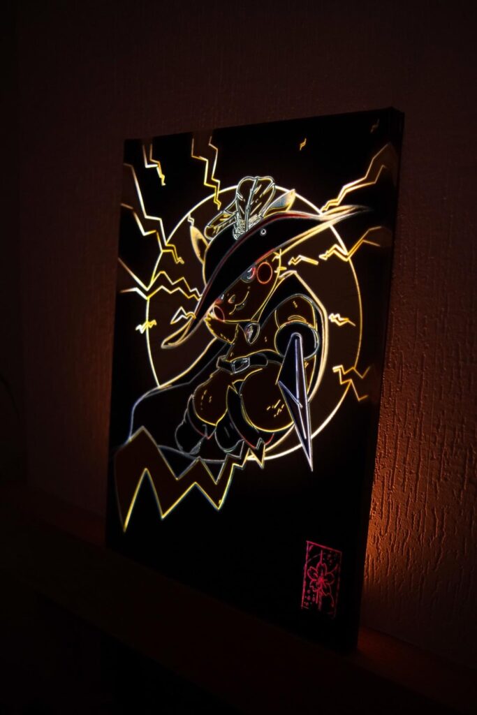 Pikachu in Boots: A collab art project with my friend to make a unique LED Painting.