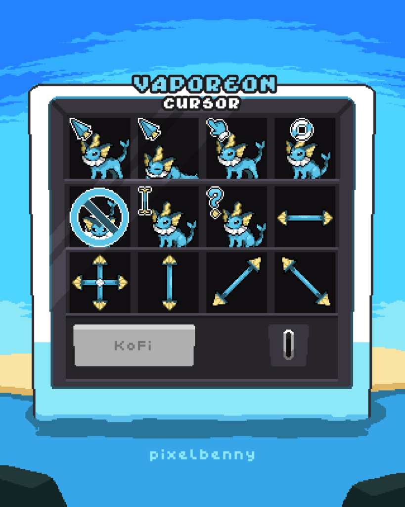Animated Vaporeon Mouse Cursor