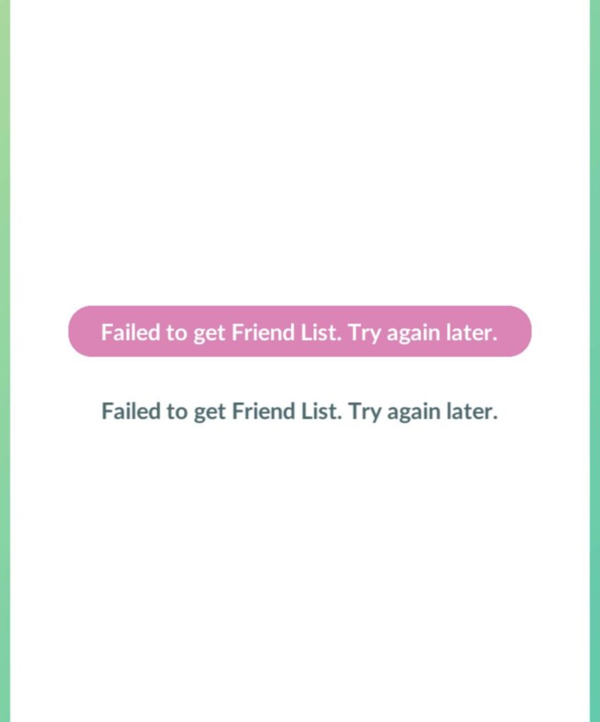 Friends List Failed?