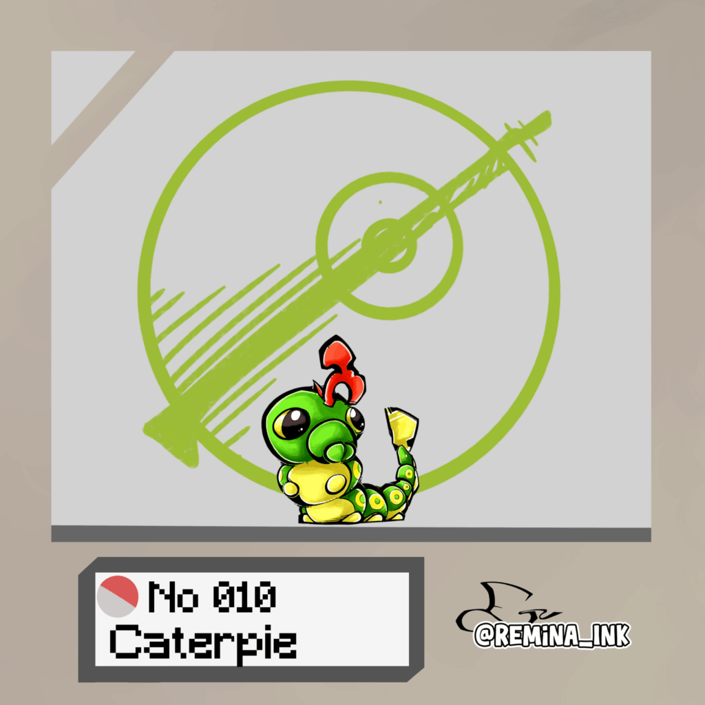 No.010 — Caterpie (Kanto Pokédex Project)