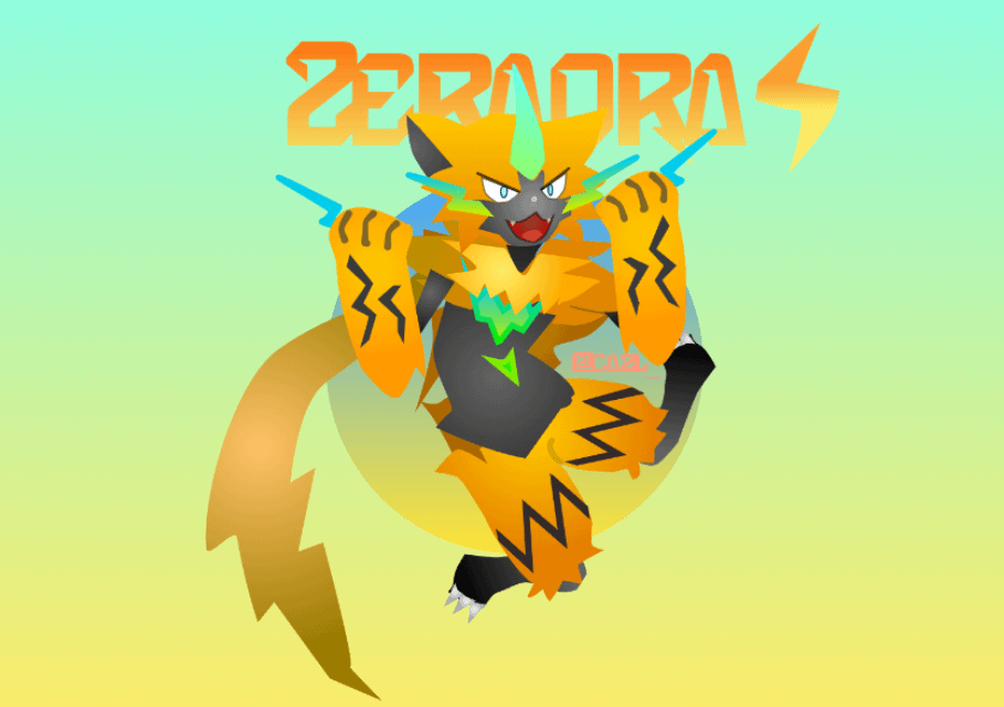 i made my fav pokemon Zeraora! (OC)