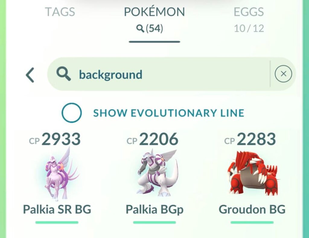 Bugged Palkia Backgrounds?