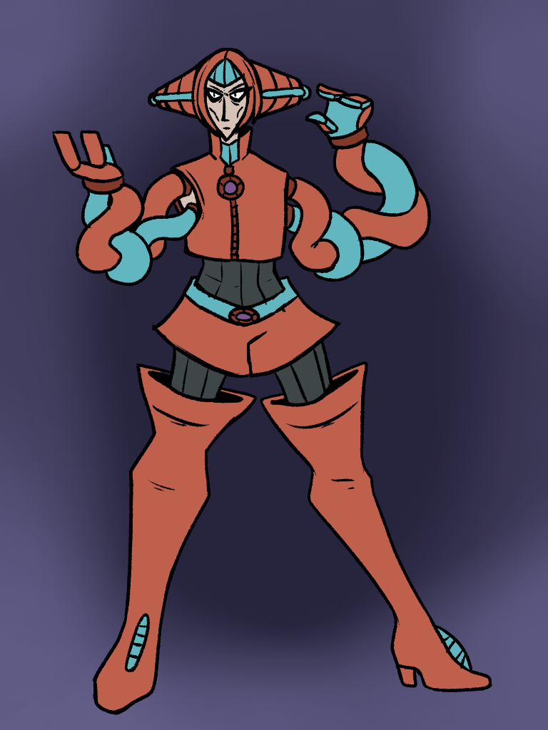 [OC] I turned Deoxys into a human (with prosthetic arms), any thoughts?