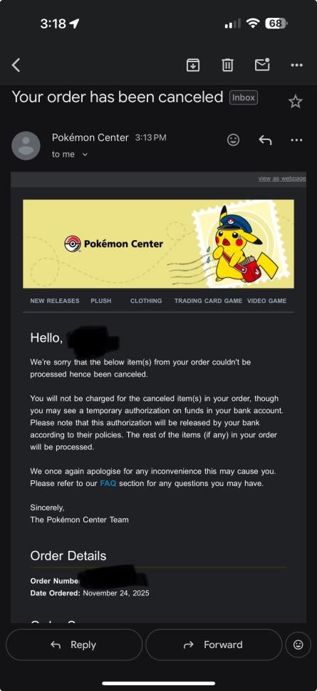 Ascending Hero's ETB cancelled 💔