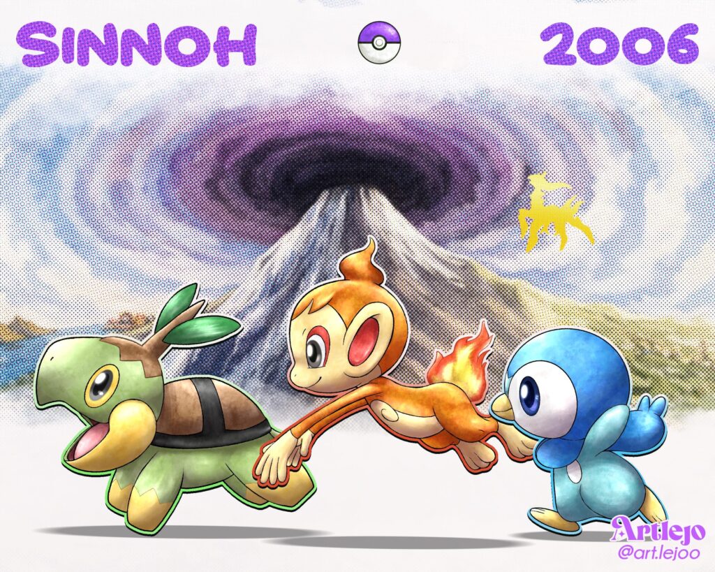 Day 4/9 - Sinnoh 🌱 🔥 💧 (OC)