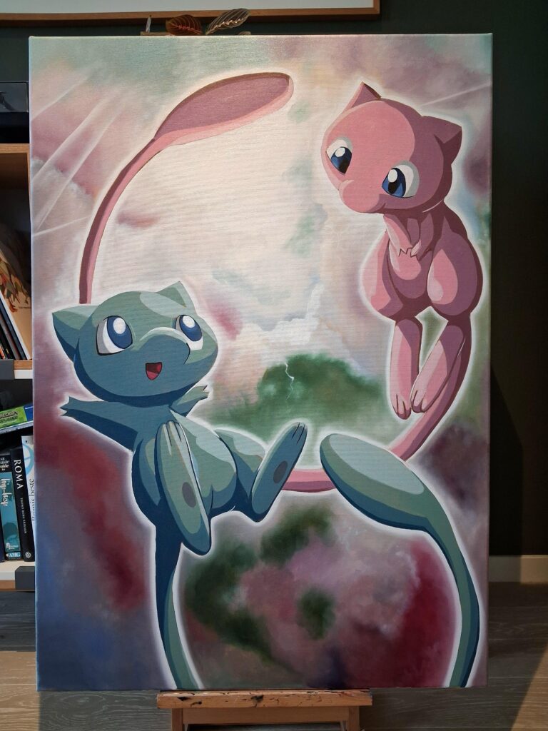 Mew oil painting