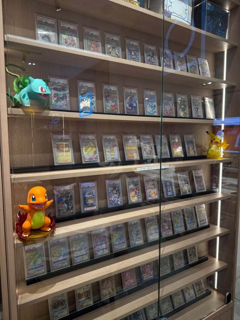 briefly visited a cafe with pokemon cards decorated throughout the place!!