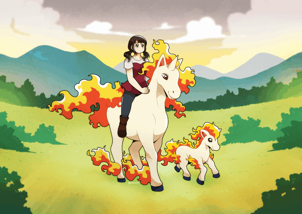 [OC] Fire Horse Year Pokemon YCH  🔥 Sawa Okita