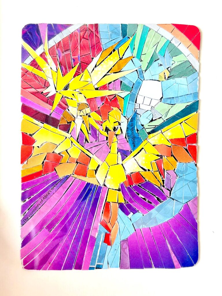 I made this stained glass birds mosaic out of Pokémon cards. What card should I make next?