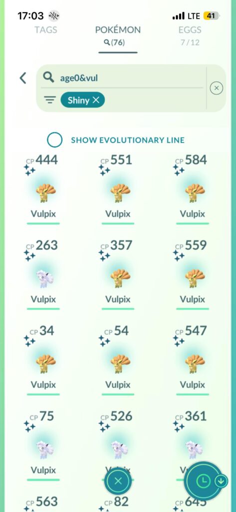 Caught 76 pokemon on Vulpix community day. Most I’ve ever seen! Done 100% on foot