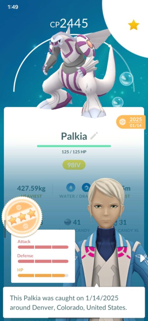 Dialga or Palkia Raids