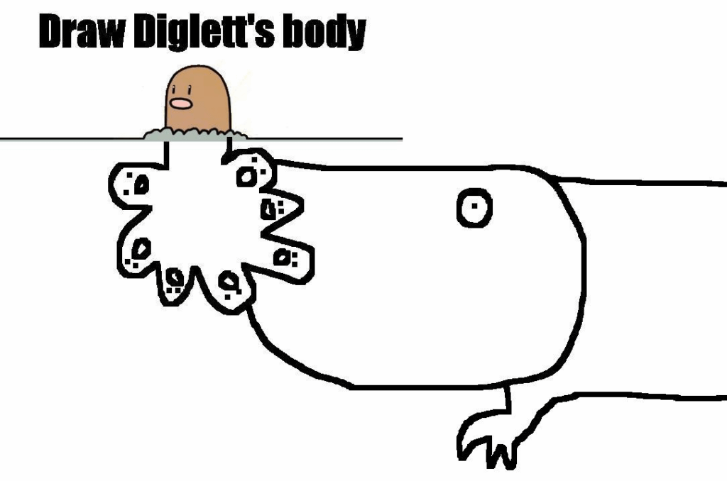 My idea for a Dugtrio evo: A Star-Nosed Mole with Digletts for nose appendages