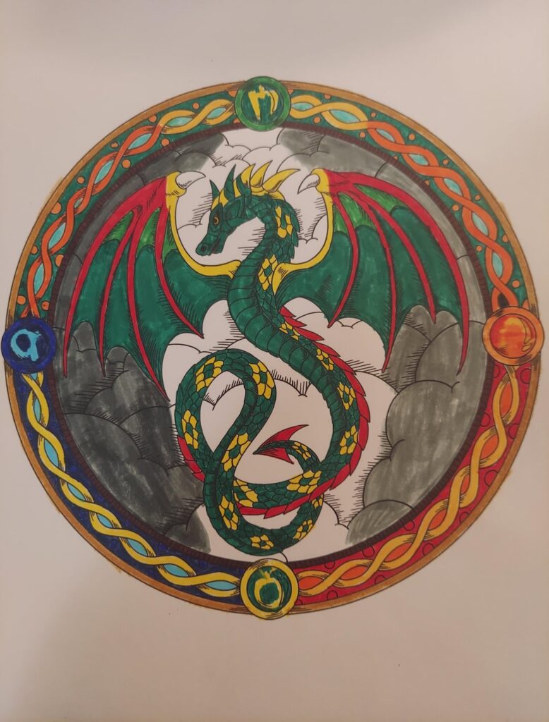 Coloring book dragons I made into Pokémon