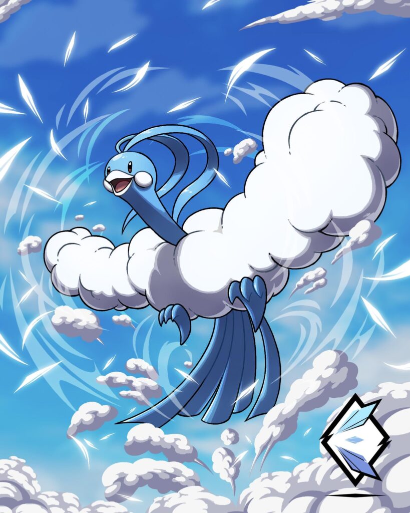 [OC] My latest Altaria illustration - Trying a more vibrant style - Fanart