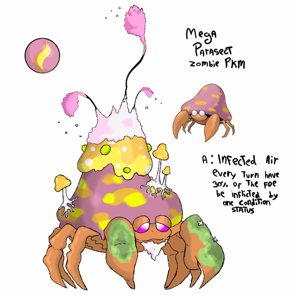 Mega Parasect idea (inspired by the image to the side)
