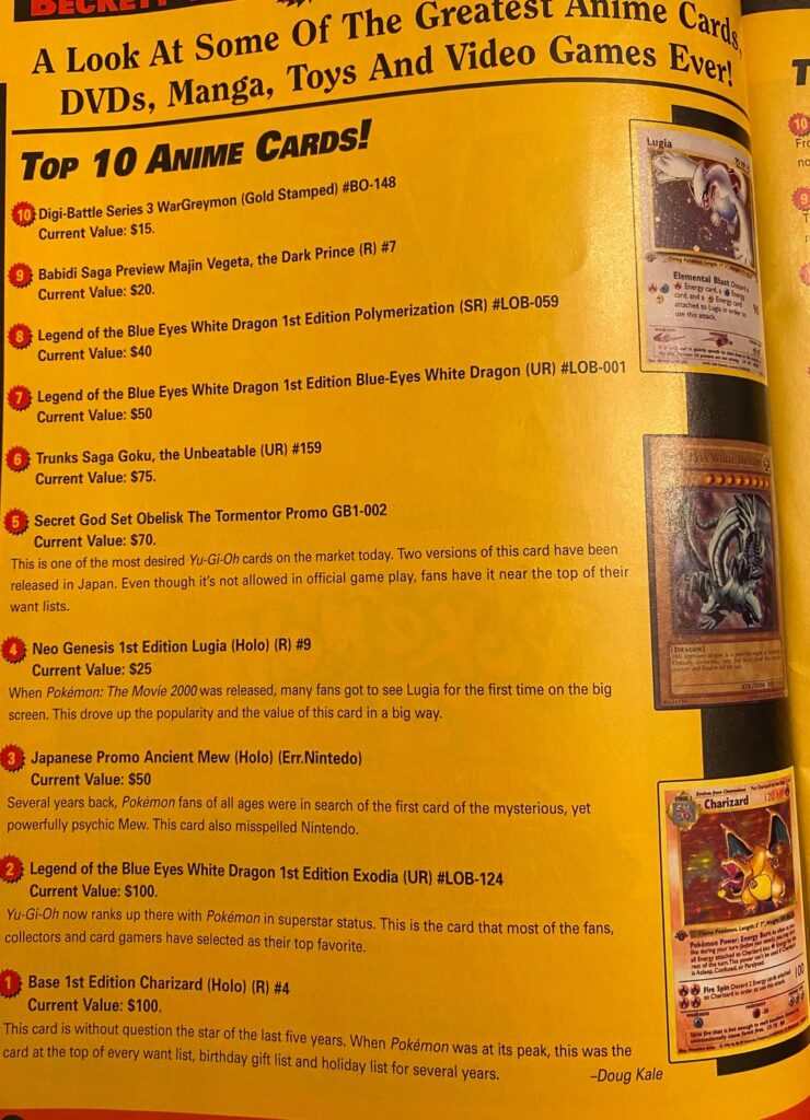 Card Prices…According to 2003
