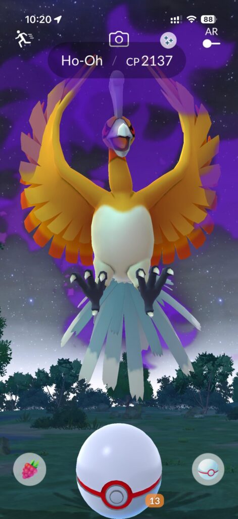 First ever ho-oh and it’s a shiny😭