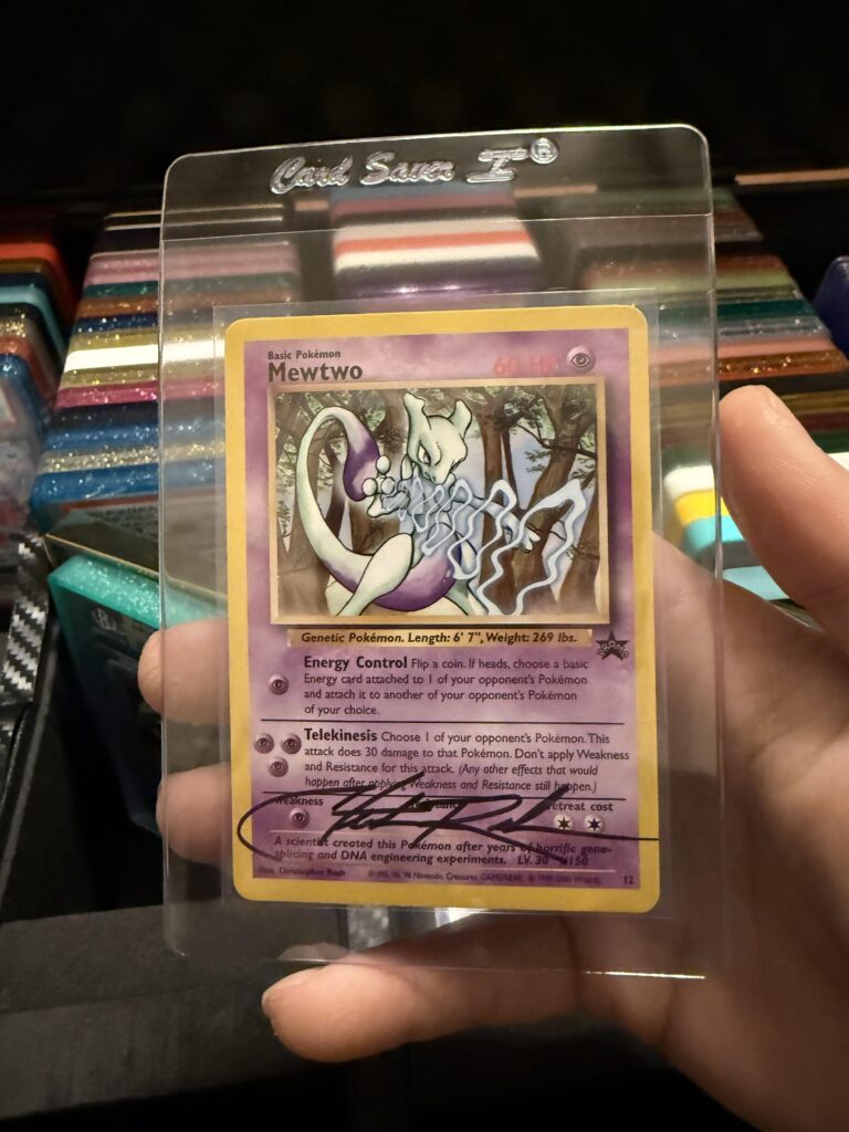 Mewtwo Blackstar Promo Signed by Christopher Rush