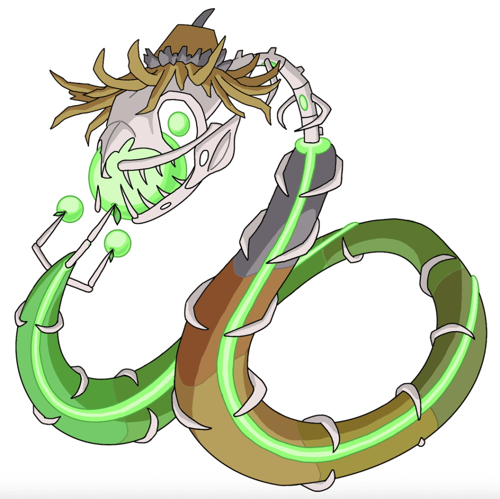 Ourobarden - inspired by the ouroboros, garden snakes, gardening, and the snake & forbidden fruit in the Garden of Eden