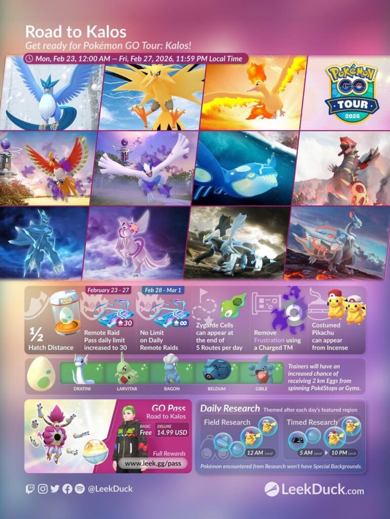 Road to Kalos - Event Overview (LeekDuck)