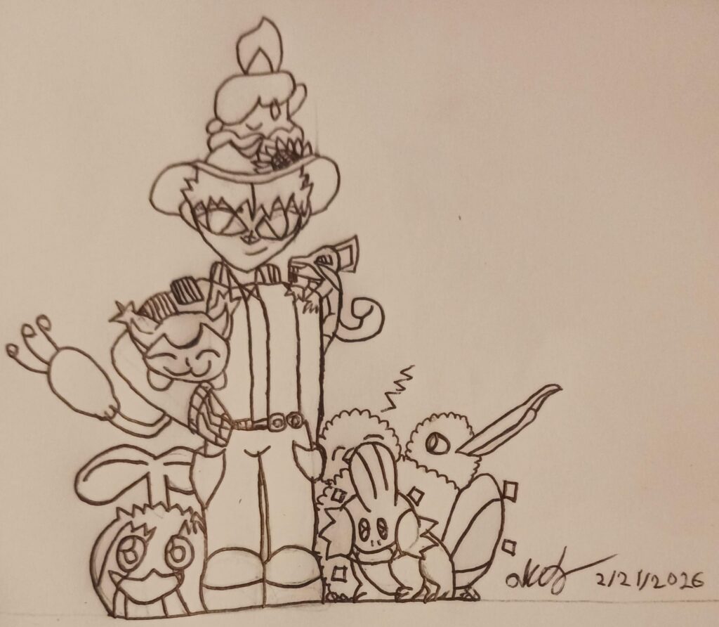 I'm trying to draw myself as a pokemon trainer how does it look so far?