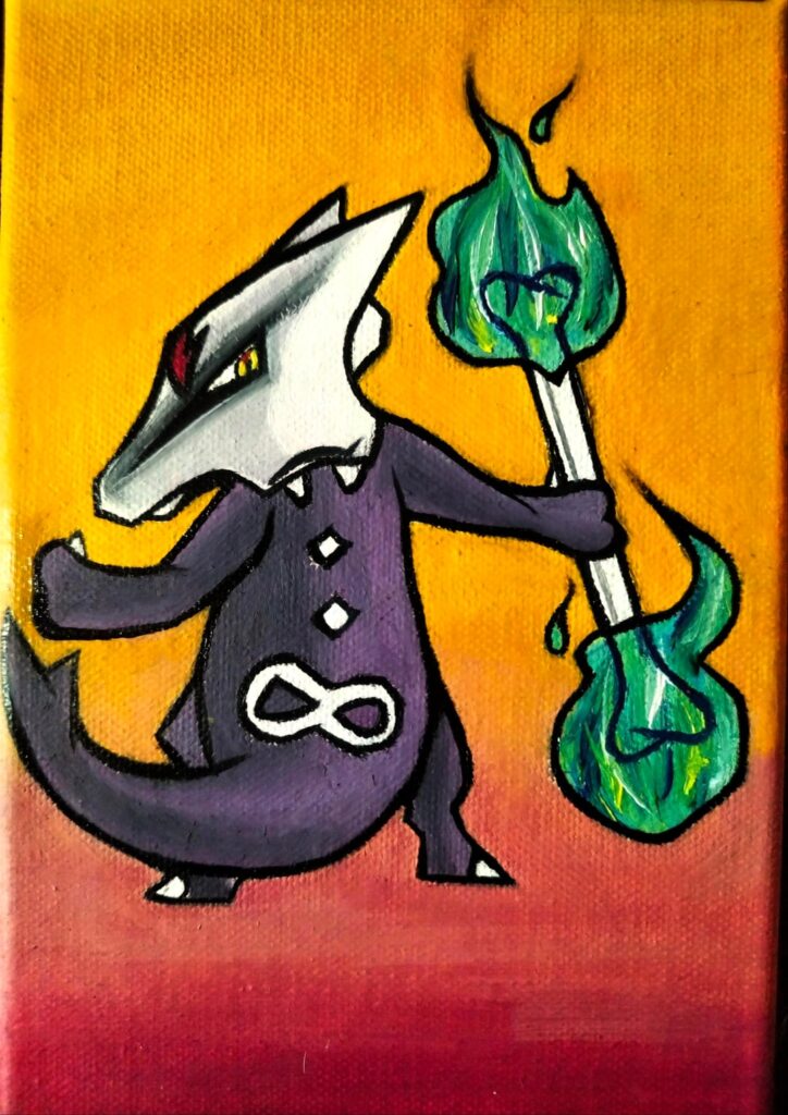 Let me introduce: Goth Mango-lover Alolan Marowak, oil pain on canvas, 20,5x15 cm [OC]