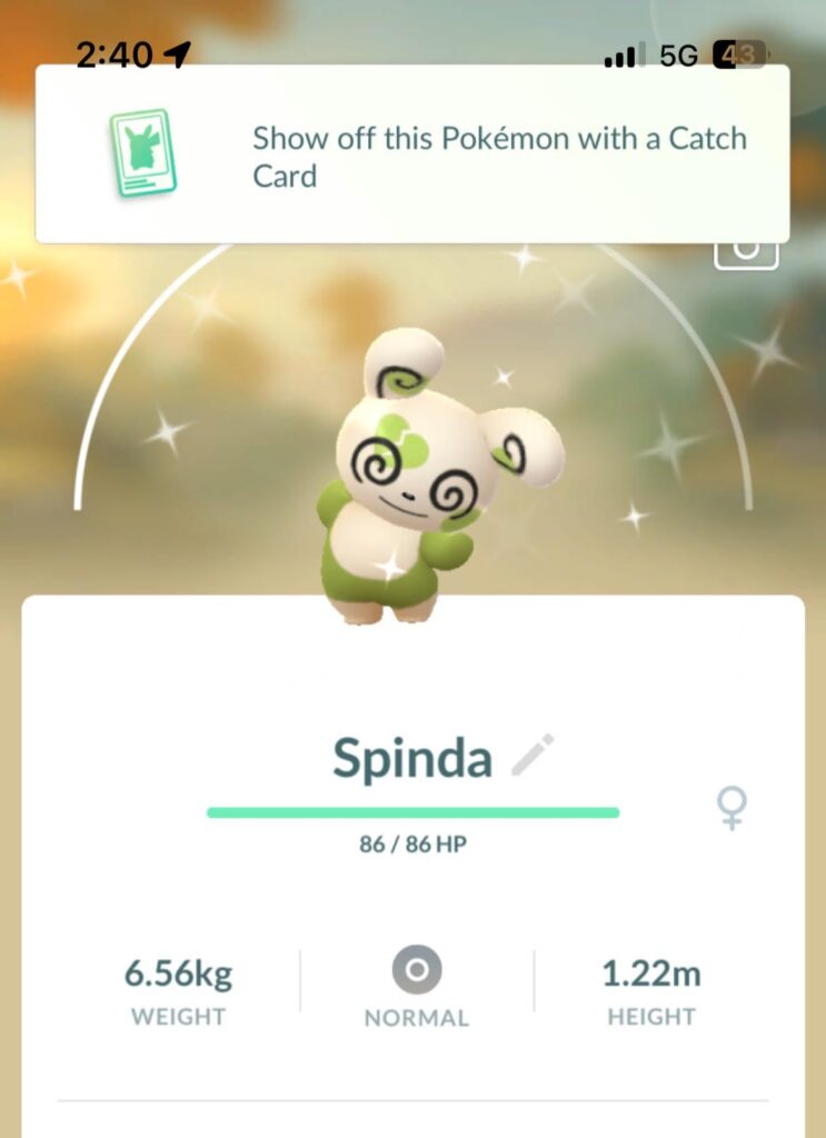 Shiny heart broken Spinda !!