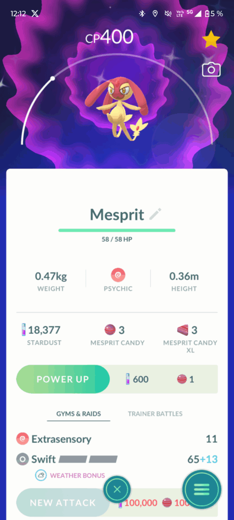 So i turned the game on after ages and caught a shiny Mesprit?... Is this considered rare or an event? /gen