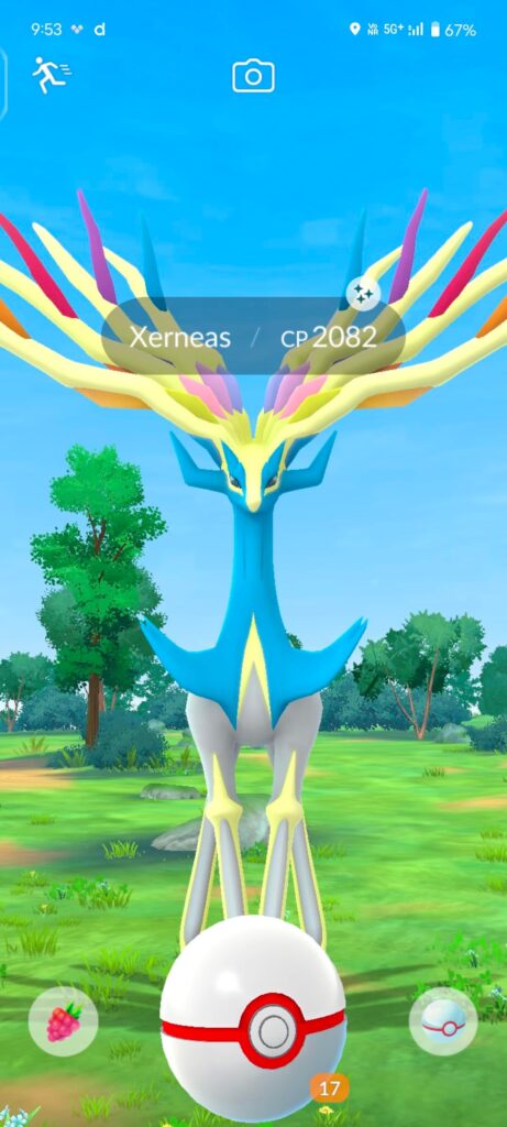 OMGG MY FIRST XERNEAS IS SHINY YAYYYYY IT'S SO BEAUTIFUL