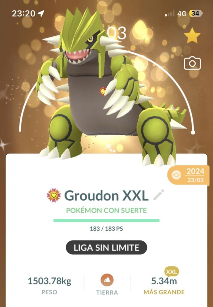 NOBODY HAS A BIGGER SHINY GROUDON XXL THAN MINE 😏😎😎😎