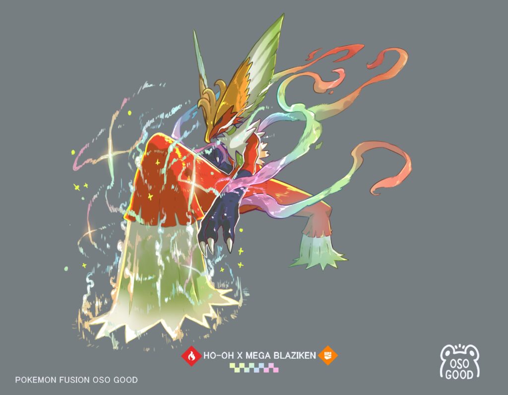 [OC] Pokémon fusion Ho-oh X Mega Blaziken