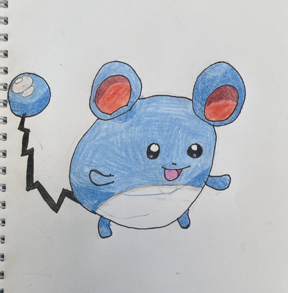 Finished with coloring Marill today