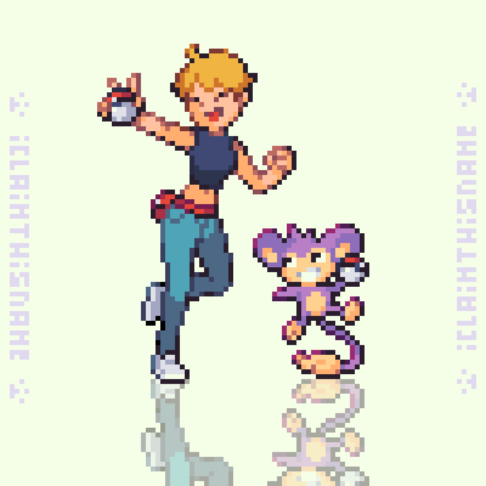 [OC] I drew myself as a Trainer Sprite!