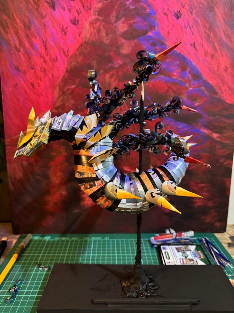 Giratina - Pokemon Card Sculpture - complete